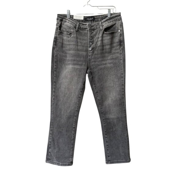 Judy Blue Skinny Fit Capri Size 15/32 Button Up‎ Stretch Preppy Mom Modern NWT - Picture 1 of 14